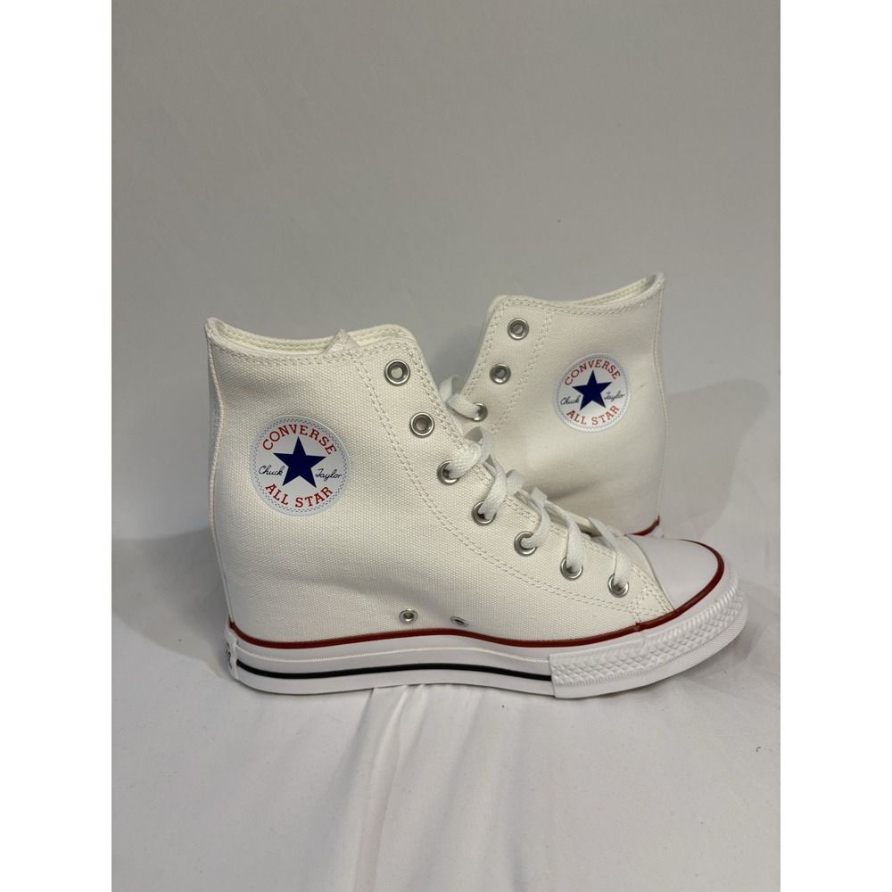 Size 9.5 Women's Converse Chuck Taylor All Star Wedge Platform Shoes / A11908C - Picture 4 of 8